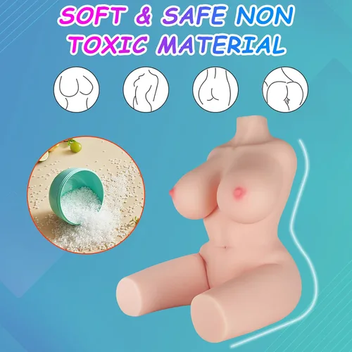 Vista 5 de Juguetes sexuales masculinos de 35 libras para hombres, muñeca sexual realista con torso flexible, textura de piel de cuerpo completo, trasero