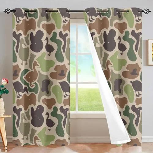 Vista 19 de Dreaweet African Tribal Blackout Curtains 63 Inch Long 2 Panels Set Bohemian Ethnic Geometric Grommet Top Thermal Insulated Curtains for Living Room