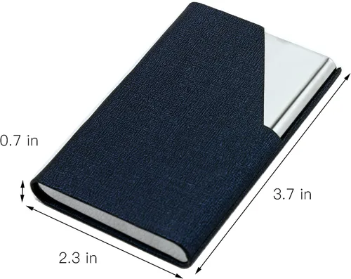 Vista 7 de homEdge Tarjetero, PU negro y azul, Minimalista