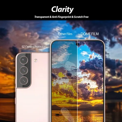 Vista 5 de Whitestone - Protector de pantalla de capa dura para Galaxy S22 Plus 8H, paquete de 2 protectores de cámara con 2 protectores de pantalla