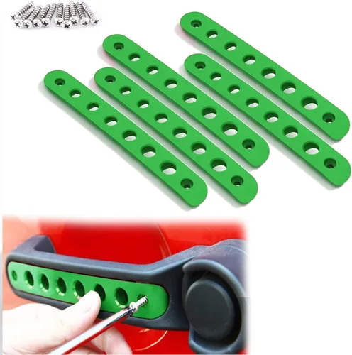 Vista 9 de Insertos de Cubierta de Manijas de Puerta Lateral Trim Compatible con Accesorios Jeep Wrangler JK JKU Liberty Sahara y Unlimited 2007-2018 Manijas