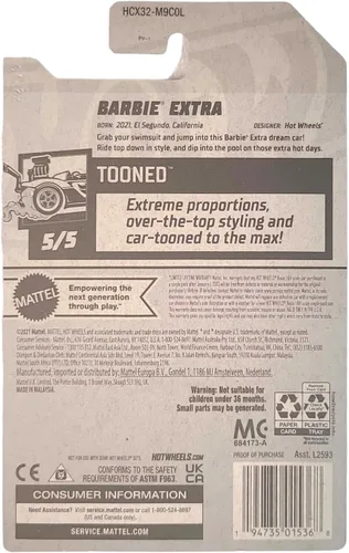 Vista 3 de Hot Wheels 2022 - Barbie Extra - Tooned 5/5 [Rosa] 134/250