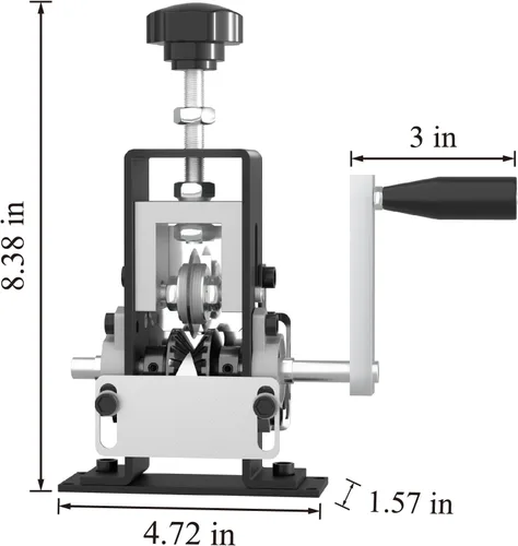 Vista 6 de Máquina peladora manual de alambre, máquina peladora de alambres de 0.04 a 0.83 pulgadas, máquina peladora de alambre de cobre, herramienta peladora