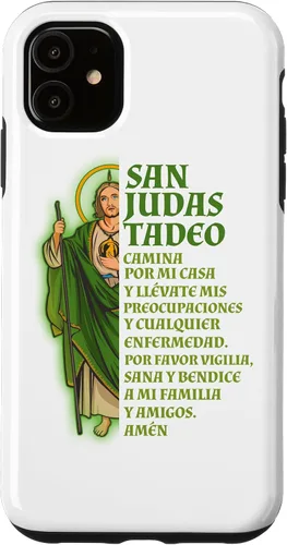 Vista 8 de Funda para iPhone 16 San Judas Tadeo con Oración