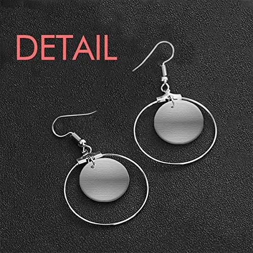 Vista 3 de Santiago De Chile City Watercolor Earrings Dangle Hoop Jewelry Drop Circle