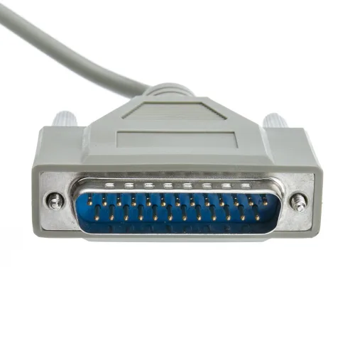 Vista 2 de CableWholesale Cable de impresora HP Plotter/Design Jet DB9 hembra a DB25 macho Serial RS232 de 6 pies, 8 conductores, beige, cable serie 9 pines