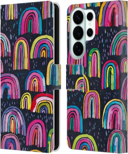 Vista 278 de Head Case Designs Officially Licensed Ninola Brushstrokes Black Summer Patterns Leather Wallet Case Compatible with Samsung Galaxy A07 4G