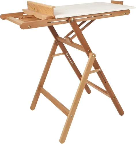 Vista 8 de Mabef M33 Caballete de estudio, madera de haya engrasada, caballete ajustable para interiores, convertible a mesa de pintura, soporta aceite