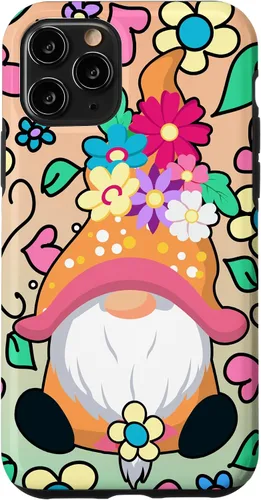 Vista 28 de Funda para iPhone XR con diseño de gnomo de verano y flores de margarita