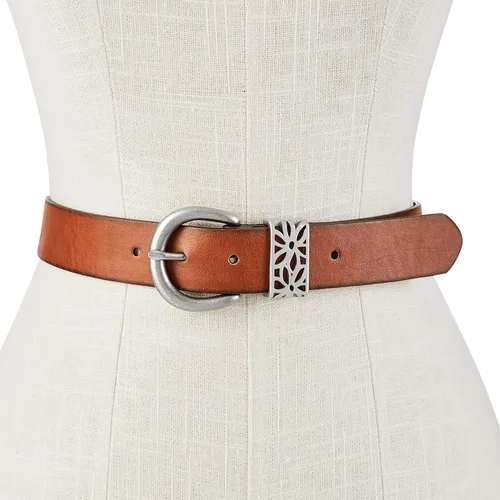 Vista 3 de Relic by Fossil Cinturón de PVC perforado floral para mujer
