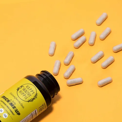 Vista 7 de Happy Healthy Hippie Píldoras energéticas sin cafeína – Rhodiola Rosea, Bacopa + raíz de diente de león – Energía + claridad mental + motivación +