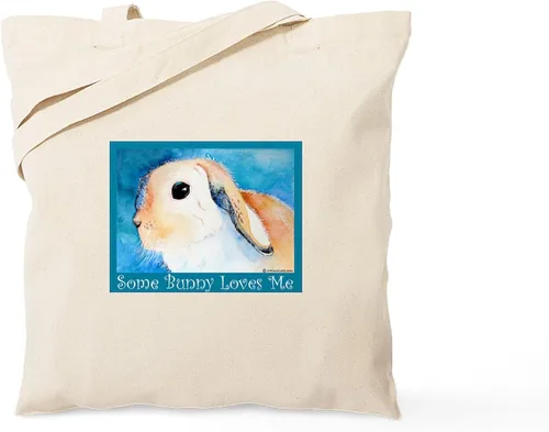 Vista 12 de CafePress Lop Eared Bunny - Bolsa de lona reutilizable beige, Caqui, S