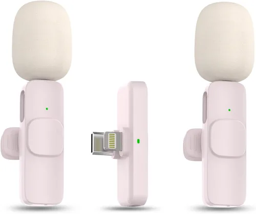 Vista 12 de MAYBESTA Micrófono Lavalier inalámbrico para iPhone y teléfono Android, micrófono de solapa Bluetooth para grabación de video con estuche de carga