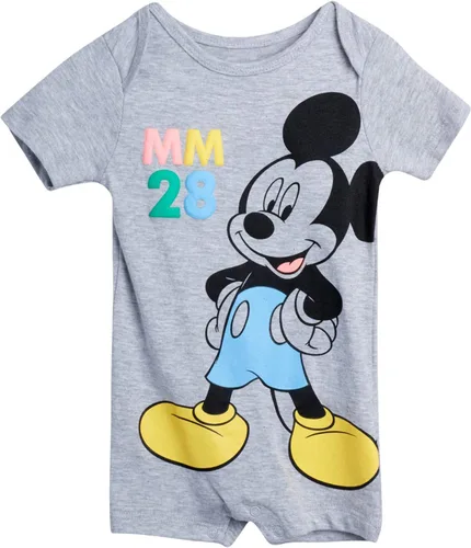 Vista 5 de Disney Paquete de 2 mamelucos de manga corta con cierre a presión de Mickey Mouse para bebé (recién nacidobebé)