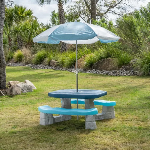 Vista 2 de Step2 Mesa de pícnic Sun & Fun con parasol
