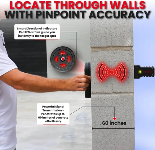 Vista 3 de Magnespot XR1000-K2 Revolucionario para Localizador de Punto de Referencia, Magnespot XR1000 con Receptor, Transmisor y Baterías Alcalinas de 9V