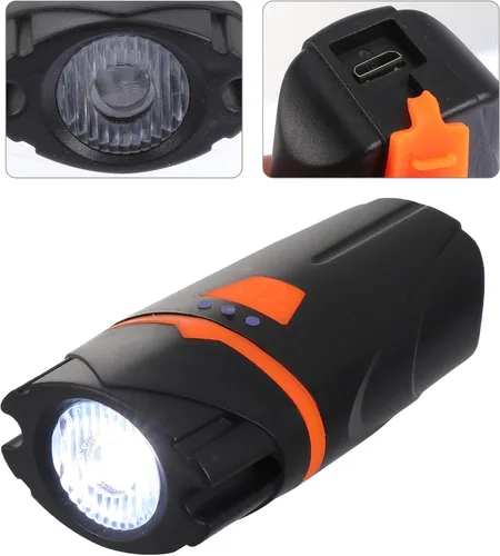 Vista 6 de SHERCHPRY USB Rechargeable Bike Front Light Super Bright Headlamp with Modes for Mountain Cycling and Commuters