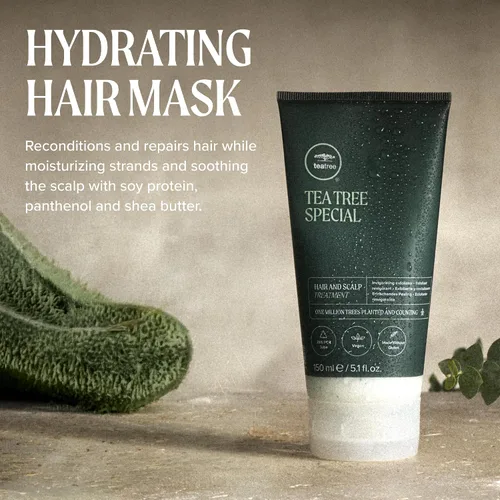 Vista 6 de Tea Tree Tratamiento capilar y cuero cabelludo, mascarilla hidratante para todo tipo de cabello