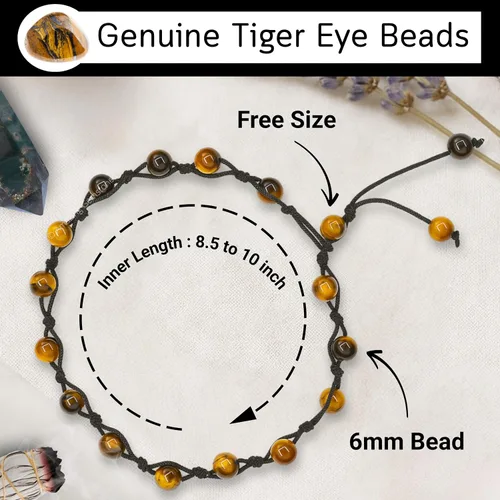 Vista 183 de Amazing Gemstone Crystal Anklet Ankle Bracelets for Women - Waterproof Beaded Healing Crystal Anklets, Plus Size Chakra Gemstone Bead Anklet