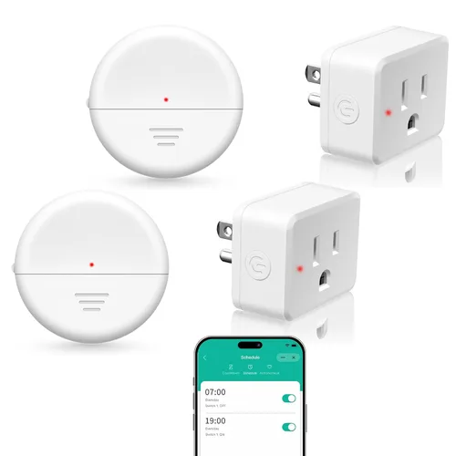 Vista 54 de NineLeaf - Enchufe de salida de control remoto, interruptor de luz de encendido y apagado inalámbrico desmontable 500FT Light Plug Decorator