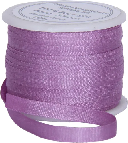 Vista 18 de Threadart Cinta de seda 100% pura - 3 tamaños - Docenas de colores - Castaño - 2 mm No. 524 Soft 100% pure silk ribbon on a single spool - perfect