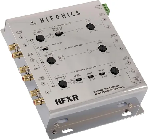 Vista 8 de Hifonics HFXR Crossover activo de 2 vías/3 vías, crossover de audio para automóvil con control remoto de graves