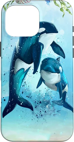 Vista 19 de iPhone 16 Orca Whales Animal Nature Case Men Women Boys Girls Orca Case