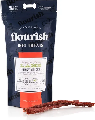 Vista 10 de Flourish Pets Angus - Palitos de carne seca de res, golosinas para perros, masticables de entrenamiento saludable (8 onzas)