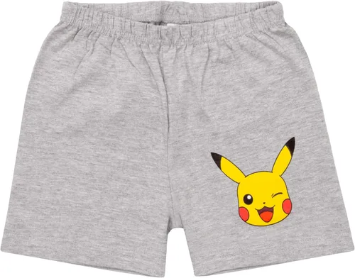 Vista 6 de Pokemon Pikachu Cara Gris Amarillo Niños Niños Pijamas Conjunto de Ropa de Dormir