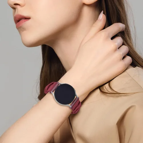 Vista 5 de Compatible con Samsung Galaxy Watch 7/6/5/4/Active 2/FE - Correas de 40 mm/44 mm, Correa Scrunchie de liberación rápida de 20 mm - Correas elásticas