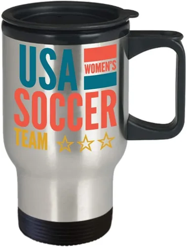 Vista 2 de Copa del Campeonato Mundial de Equipos de Fútbol Femenino de Estados Unidos Copa de Cafe Vaso, taza café divertidas, tazas personalizadas, taza