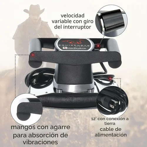 Vista 6 de EquiSports - Masajeador de caballos de velocidad variable para recuperación
