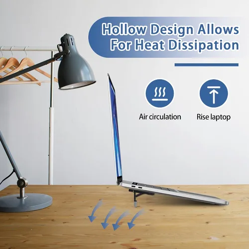 Vista 3 de Soporte pequeño de teclado para escritorio, elevador de teclado para escritorio, color negro Elevador de computadora autoadhesivo de metal