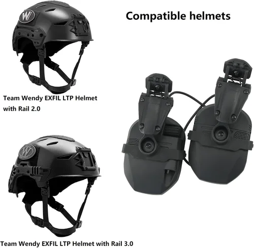 Vista 4 de para orejeras WalkerRazor (Walkers Razor, Walkers Razor Digital) Adaptador de riel Wendy para casco Wendy 2.0 3.0