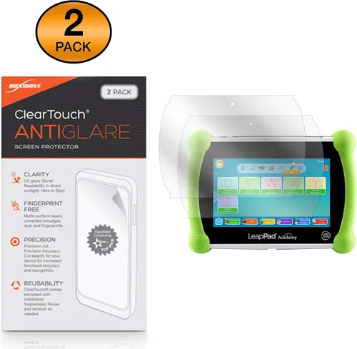 Vista 2 de BoxWave Protector de pantalla compatible con Leapfrog LeapPad Academy – ClearTouch Antideslumbrante (2 unidades), antihuellas y antihuellas