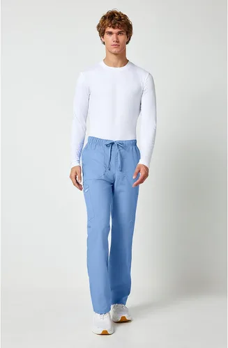 Vista 3 de Cherokee WW Professionals - Pantalones de uniforme médico para hombre con Azul Cielo