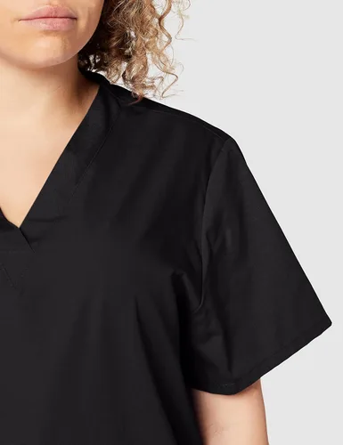 Vista 2 de Adar Uniforms Conjunto de ropa médica unisex universal - Juego de ropa médica unisex con cordón Negro