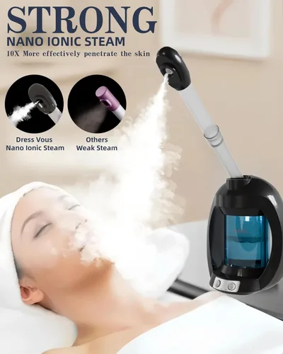 Vista 5 de Vaporizador Facial - Vaporizador Facial Iónico Nano para Limpieza Profunda Facial, Vaporizador para Esteticista, Vaporizador Facial Profesional