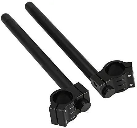 Vista 3 de Horquilla Clip-ons Manillar CNC Riser Regular Manillar para Suzuki Yamaha 1969-1982 (1.614 in)