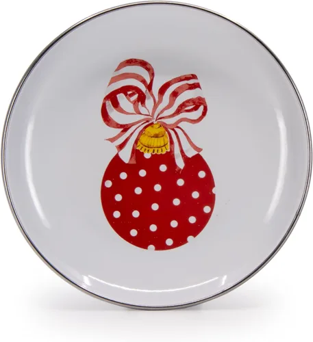 Vista 2 de Golden Rabbit Enamelware - Juego de platos de aperitivo de 4-6" (adorno)