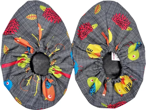 Vista 2 de 5 pares de fundas para zapatos para niños, reutilizables, antideslizantes, lavables, a prueba de polvo, duraderas, cubiertas para botas impermeables