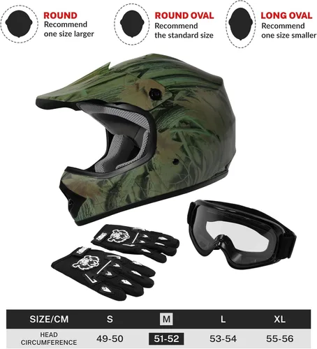 Vista 95 de SLMOTO - Casco DOT para niños y jóvenes, casco de motocross para todoterreno y calle, casco de motocicleta, casco de bicicleta de tierra, motocross