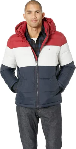 Vista 19 de Tommy Hilfiger - Chaqueta acolchada con capucha de relleno alternativo para hombre (tallas estándar y para personas grandes y altas)