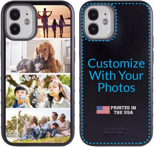 Vista 8 de Guard Dog Funda compatible con iPhone 12 Mini, grado militar, protección resistente de dos piezas, personalizada, fotos, seis marcos