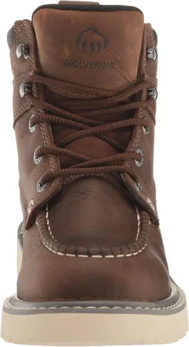 Vista 2 de Wolverine Botas de construcción impermeables de cuña comercial de 6 pulgadas para hombre