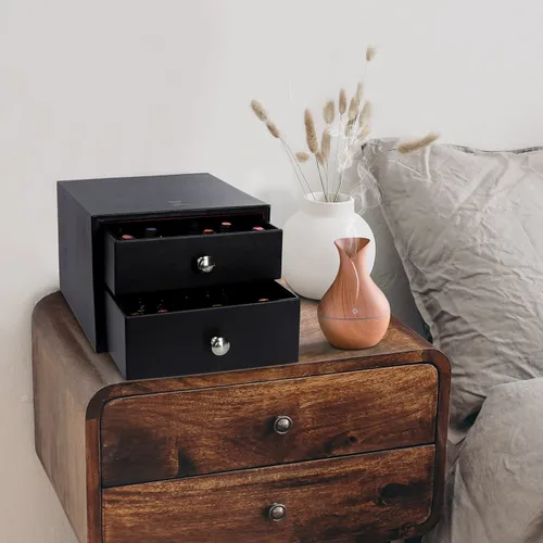 Vista 2 de J JACKCUBE DESIGN Caja organizadora de aceites esenciales, con capacidad para 96 botellas de aceites esenciales de 5 a 0.5 fl oz, botellas