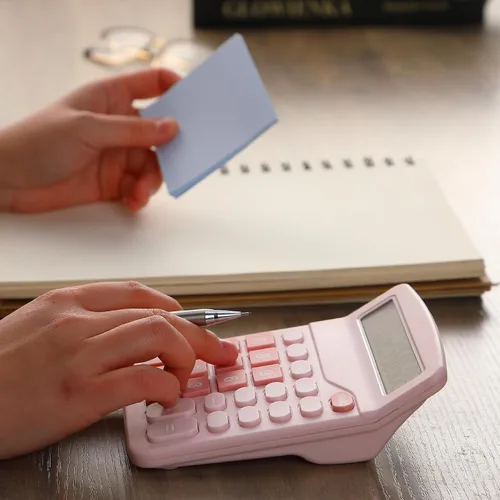 Vista 6 de Mr. Pen- Calculadora, Rosa, Calculadoras Pantalla grande Calculadora de función estándar, 12 dígitos, Calculadoras de escritorio, Calculadora