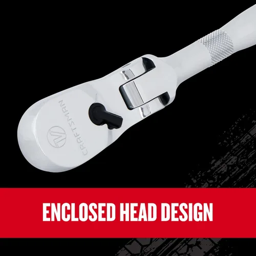 Vista 6 de CRAFTSMAN V-SERIES - Trinquete, accionamiento de 1/2 pulgada, 96 dientes, cabeza flexible (CMMT86332V)