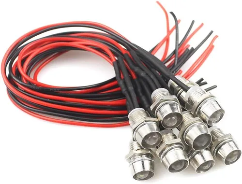 Vista 4 de 18 luces LED indicadoras DC12V para tablero direccional ultra brillante de 0.315 in, bombillas LED piloto lámpara de señal para coche, camioneta