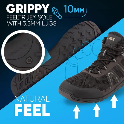 Vista 5 de Xero Shoes Men's Xcursion Fusion - Zero Drop, Fully Waterproof Hiking Boot